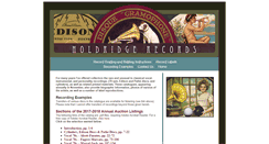 Desktop Screenshot of holdridgerecords.com